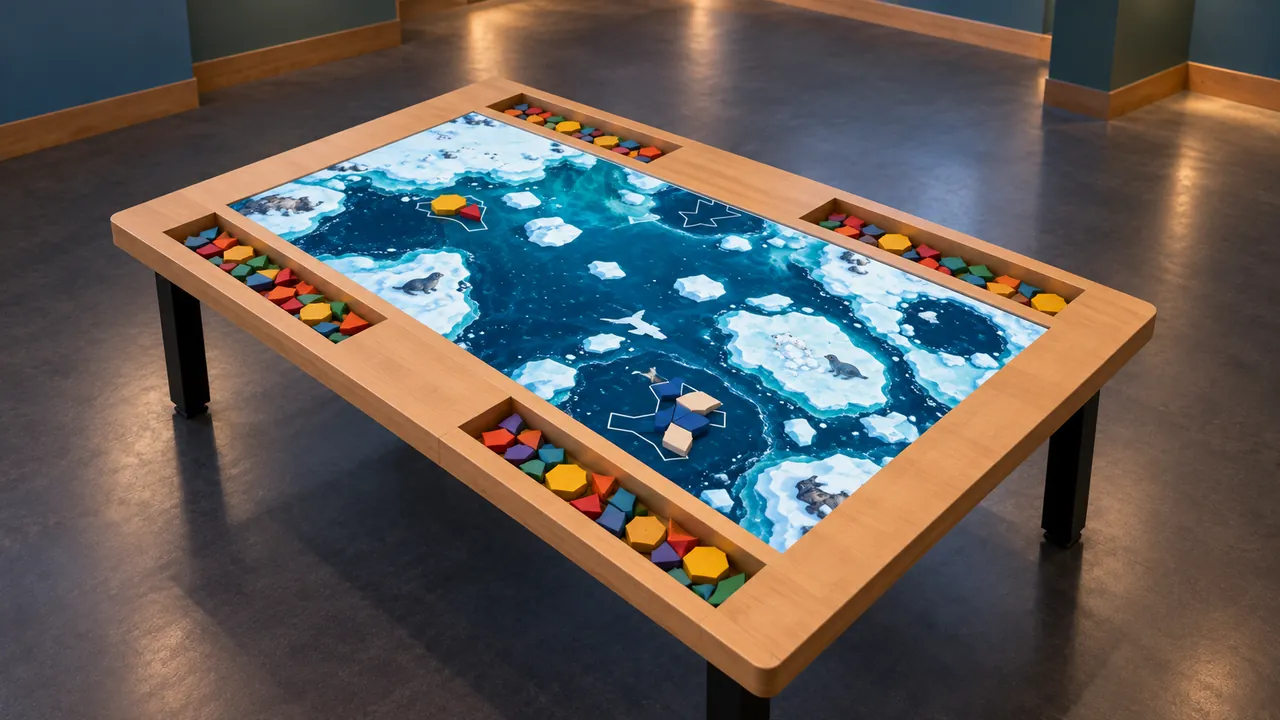 Build Bloom block table displaying the Arctic scene.